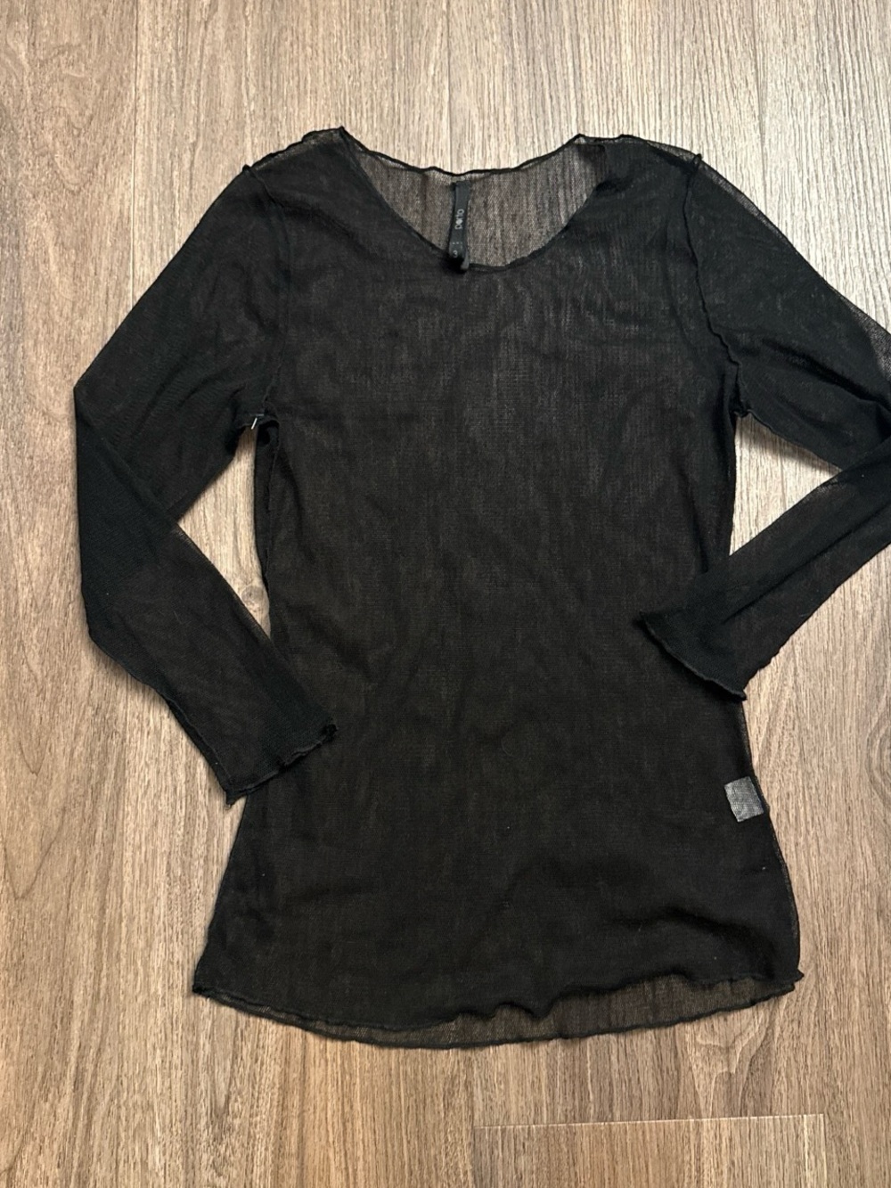 Porto Made in San Francisco, black mesh layering top size 3